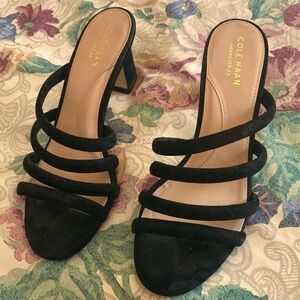 Cole Haan Women's Black Multi-Strap Heels